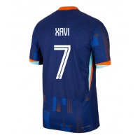 Camisa de time de futebol Holanda Xavi Simons #7 Replicas 2º Equipamento Europeu 2024 Manga Curta